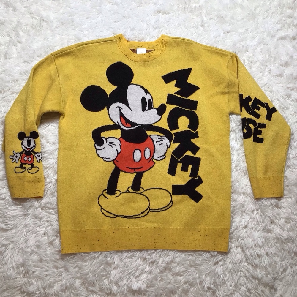 NWOT Disney Parks Mickey Sweater Wool Blend Crew High Quality Vacation L XL Uni